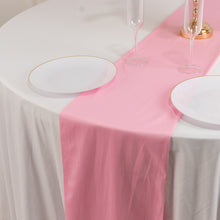 Pink Premium Scuba Polyester Table Runner, Wrinkle Free Table Linen