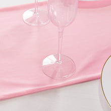 Pink Premium Scuba Polyester Table Runner, Wrinkle Free Table Linen