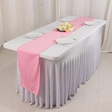 Pink Premium Scuba Polyester Table Runner, Wrinkle Free Table Linen