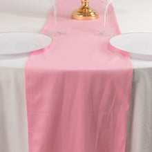 Pink Premium Scuba Polyester Table Runner, Wrinkle Free Table Linen