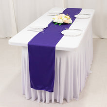 Purple Premium Scuba Polyester Table Runner, Wrinkle Free Table Linen