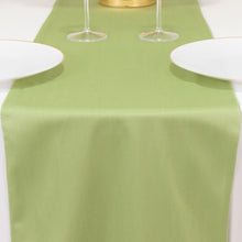 Sage Green Premium Scuba Polyester Table Runner, Wrinkle Free Table Linen