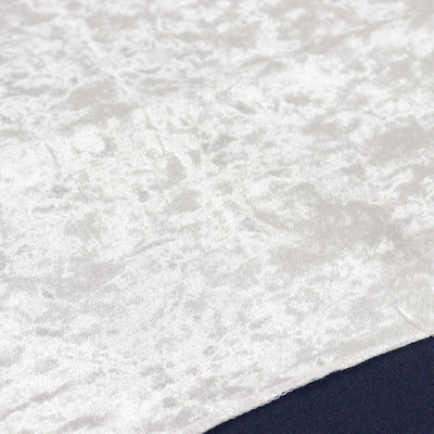Premium Crushed Velvet Table Runner 12"x108" White - Soft & Classy Table Linen for Events