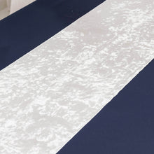 White Premium Crushed Velvet Table Runner 190GSM