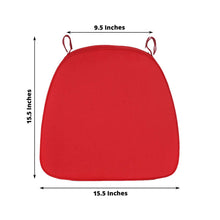 Chair Cushion Pads - Microfiber Polyester Red Rectangular Tie Less Skid Proof Cushion - 15.5 inches 