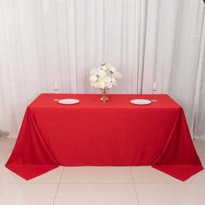 Scuba Rectangular Tablecloth 90"x132" Red - Seamless Table Cover