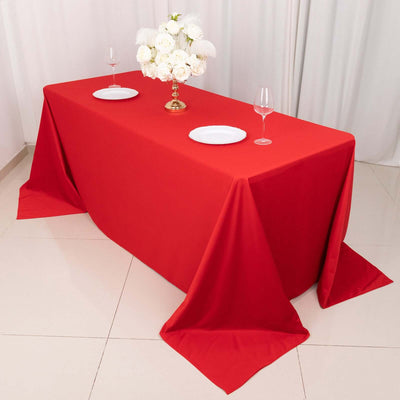 Scuba Rectangular Tablecloth 90"x132" Red - Seamless Table Cover