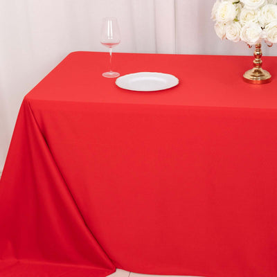 Scuba Rectangular Tablecloth 90"x132" Red - Seamless Table Cover