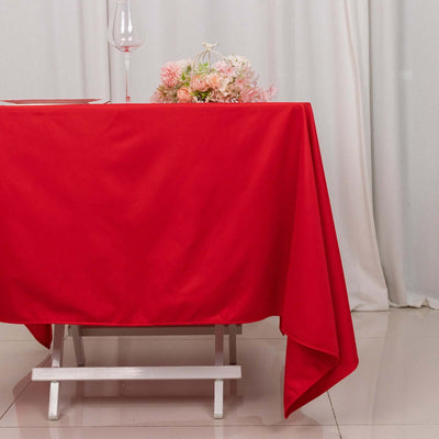 Scuba Square Tablecloth 70"x70" Red - Wrinkle Free Table Cover