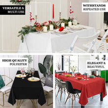 Red Seamless Premium Polyester Rectangular Tablecloth 220GSM 