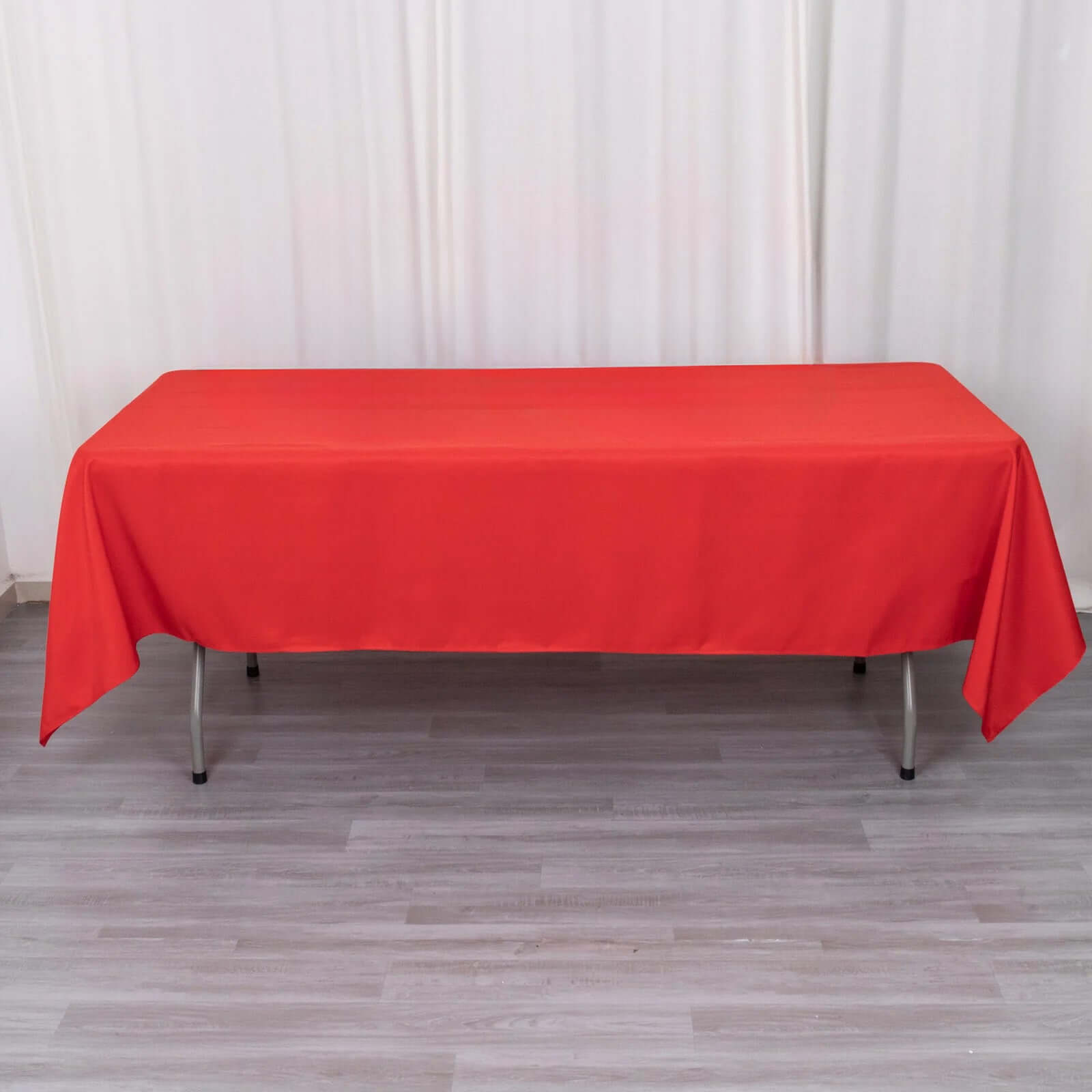 Red Polyester Rectangular Tablecloth 60x102 In 5521