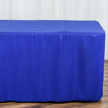 Royal Blue Fitted Polyester 8 Feet Rectangular Table Cover