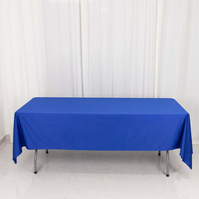 Scuba Rectangular Tablecloth 60"x102" Royal Blue - Wrinkle Free Table Cover