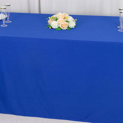 Scuba Rectangular Tablecloth 90"x132" Royal Blue - Seamless Table Cover