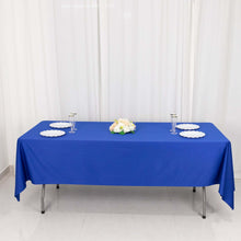 Royal Blue Premium Scuba Rectangular Tablecloth, Wrinkle Free Polyester Seamless Tablecloth