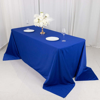 Scuba Rectangular Tablecloth 90"x132" Royal Blue - Seamless Table Cover