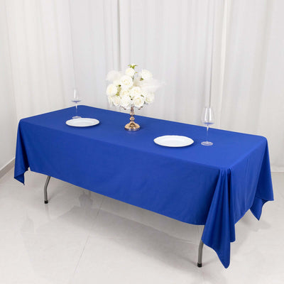 Scuba Rectangular Tablecloth 60"x102" Royal Blue - Wrinkle Free Table Cover