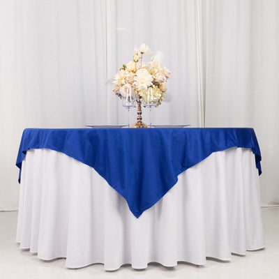 Scuba Square Table Overlay 70"x70" Royal Blue - Wrinkle Free & Stain Resistant Table Topper