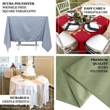 Royal Blue Premium Scuba Square Tablecloth, Polyester Seamless Tablecloth 70inch