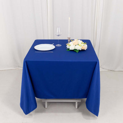 Scuba Square Tablecloth 70"x70" Royal Blue - Wrinkle Free Table Cover