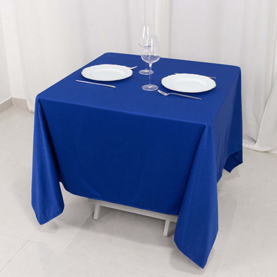 Scuba Square Tablecloth 70"x70" Royal Blue - Wrinkle Free Table Cover