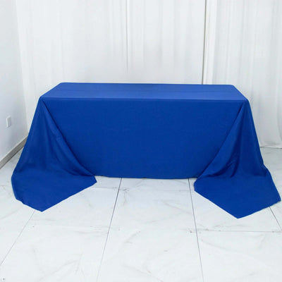 Premium Polyester Rectangle Tablecloth 90"x156" Royal Blue - Seamless 220GSM Wrinkle-Resistant & Durable Finish