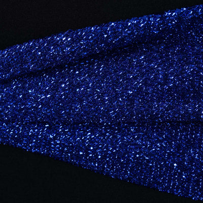 5 Pack Metallic Shimmer Tinsel Spandex Chair Sashes Royal Blue - Glittery Finish Stretch Chair Bands