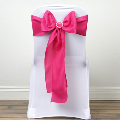 5 Pack Polyester Chair Sashes 6"x108" Fuchsia