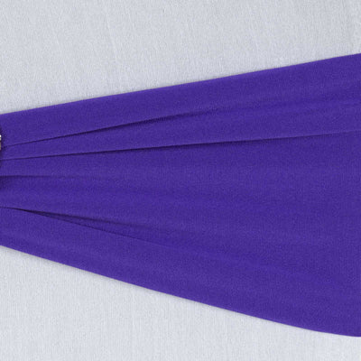 5 Pack Stretch Spandex Chair Sashes 5"x12" Purple - Two Ply Heavy Duty Fitted Chair Bands