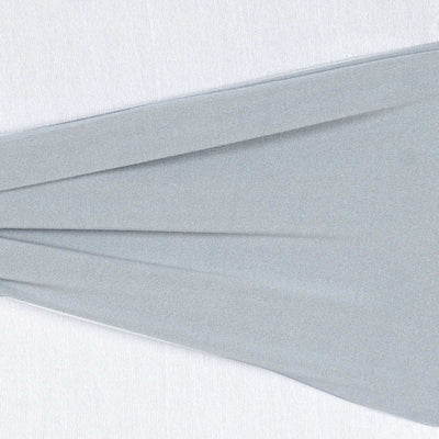 5 Pack Stretch Spandex Chair Sashes 5"x12" Silver - Two Ply Heavy Duty Fitted Chair Bands