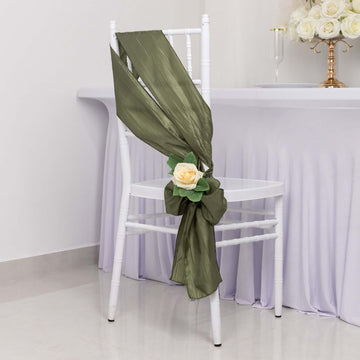 <span style="background-color:transparent;color:#111111;">Perfect for All Occasions - Dusty Sage Green Taffeta Chair Sashes</span>