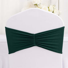 5 Pack Hunter Emerald Green Wide Ruffled Spandex Chair Sash Band