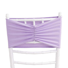 5 Pack Lavender Lilac Wide Ruffled Spandex Chair Sash Band