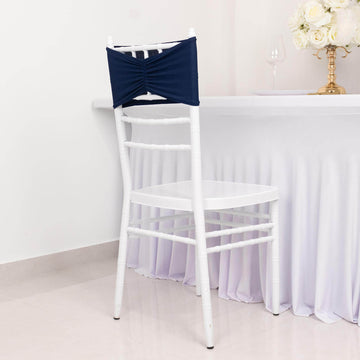 <h3 style="margin-left:0px;"><strong>Easy To Use Navy Blue Spandex Chair Sashes For All Events</strong>