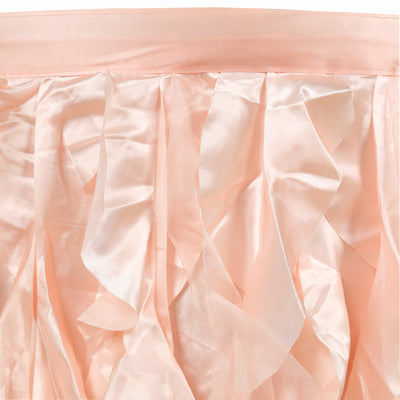 Taffeta Table Skirt 17ft Blush - Curly Willow Table Cover