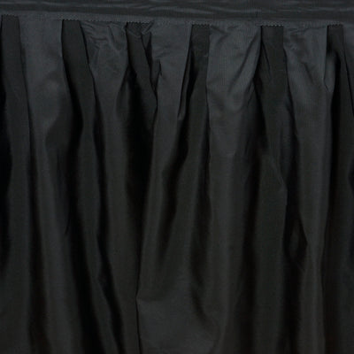 Polyester Table Skirt 21ft Black - Stylish Pleated Table Cover
