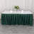 21ft Hunter Emerald Green Pleated Polyester Table Skirt, Banquet Folding Table Skirt