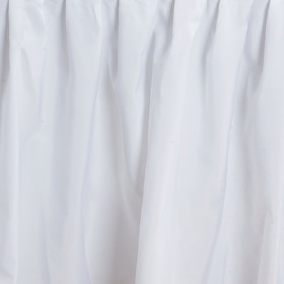 Polyester Table Skirt 21ft White - Stylish Pleated Banquet Folding Table Cover