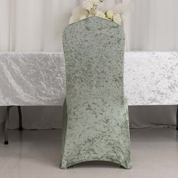 <strong>When to Use Sage Green Crushed Velvet Chair Covers</strong>