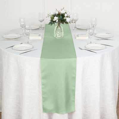 Polyester Table Runner 12"x108" Sage Green - Wrinkle-Resistant & Durable Table Decor