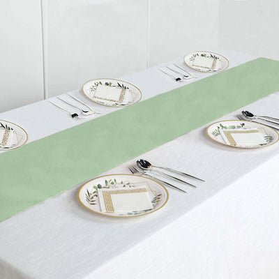 Polyester Table Runner 12"x108" Sage Green - Wrinkle-Resistant & Durable Table Decor