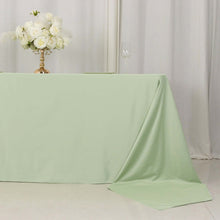 Sage Green Premium Scuba Rectangular Tablecloth, Wrinkle Free Polyester Seamless Tablecloth