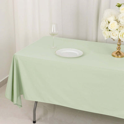 Scuba Rectangular Tablecloth 60"x102" Sage Green - Wrinkle Free Table Cover