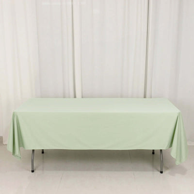 Scuba Rectangular Tablecloth 60"x102" Sage Green - Wrinkle Free Table Cover