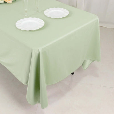 Scuba Rectangular Tablecloth 60"x102" Sage Green - Wrinkle Free Table Cover