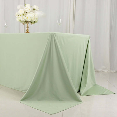 Scuba Rectangular Tablecloth 90"x132" Sage Green - Seamless Table Cover