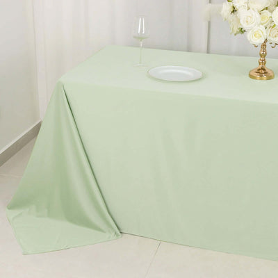 Scuba Rectangular Tablecloth 90"x132" Sage Green - Seamless Table Cover