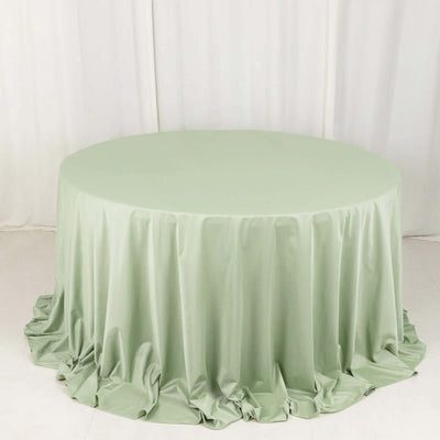 Scuba Round Tablecloth 132" Sage Green - Seamless & Wrinkle Free Table Cover