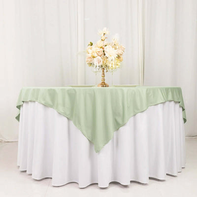 Scuba Square Table Overlay 70"x70" Sage Green - Wrinkle Free & Stain Resistant Table Topper