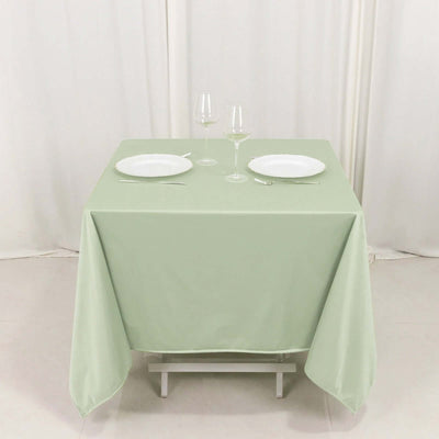 Scuba Square Tablecloth 70"x70" Sage Green - Wrinkle Free Table Cover